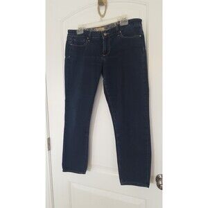 Paige Womens Jeans 30 Blue Denim Dark Wash Roxie‎ Capri Made in USA